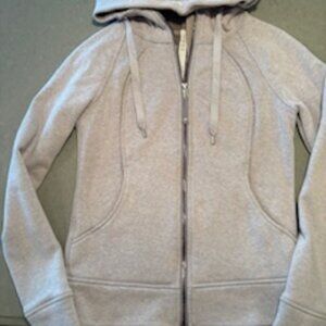 Lululemon Scuba Fleece Jacket size 4 light mauvish, light pink or light grapeish